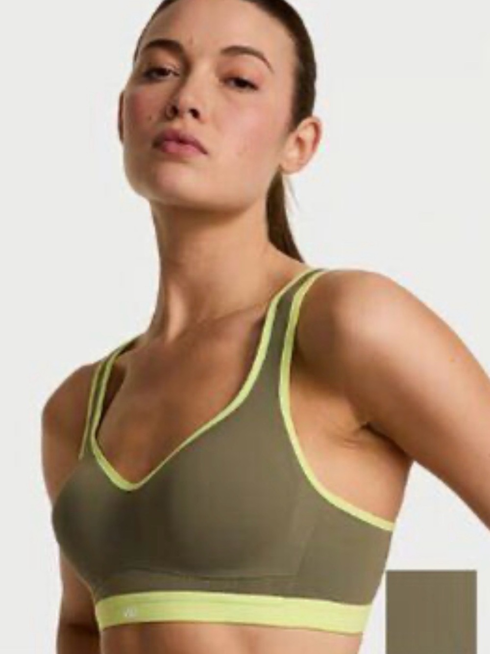 VSX Incredible Max Sports Bra In Desert Cactus ( Olive green & yellow)